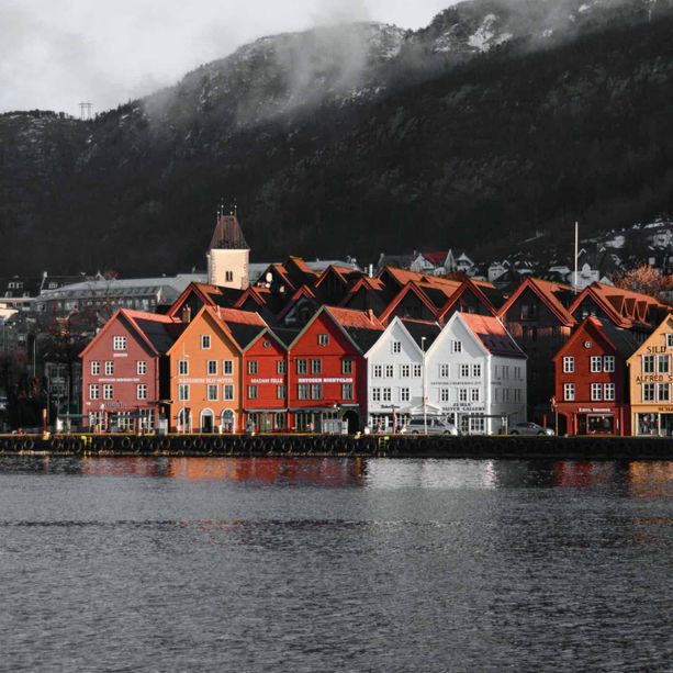 Tradisjonelle bygg i Bergen